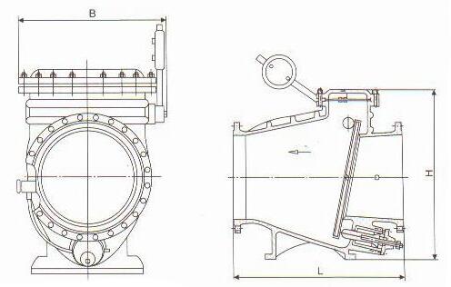 HH44X微阻緩閉止回閥結(jié)構(gòu)尺寸 HH44X微阻緩閉止回閥結(jié)構(gòu)尺寸